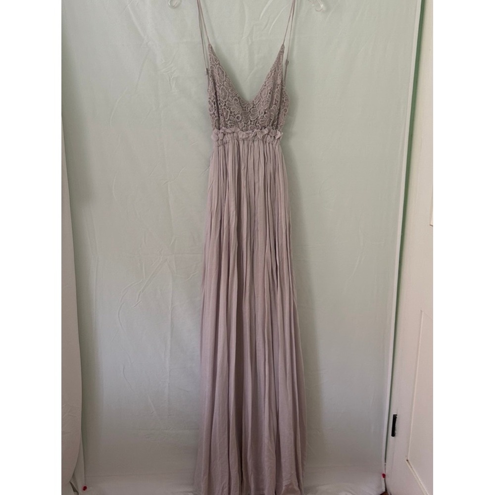 Wishlist Womens Maxi‎ Dress M Lavender Lace V Neck Sleeveless Formal Wedding